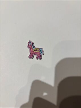 Mini Pink Unicorn Embroidered Patch (Stick-on)